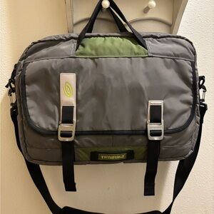 Timbuk2 Gray and Green Messenger Bag